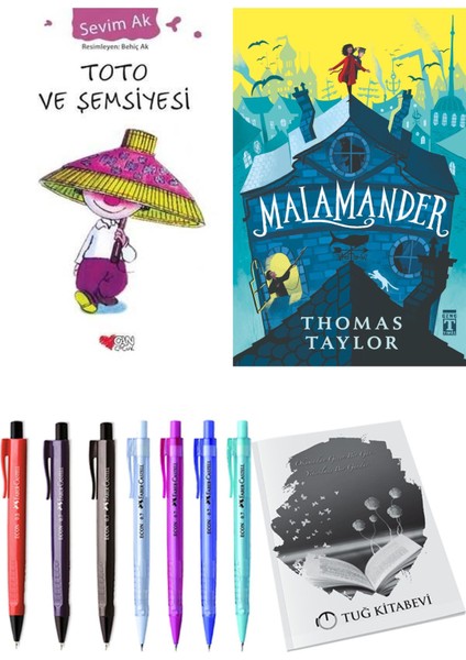 Malamander ve Toto ve Şemsiyesi 2'li Set - Kalem