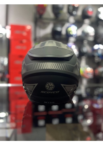868 Space Siyah Çene Açılır Kask