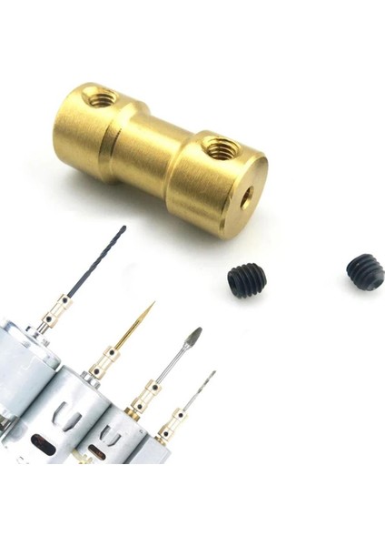 4X6MM Mini Dc Motor Sabit Pirinç Kaplin