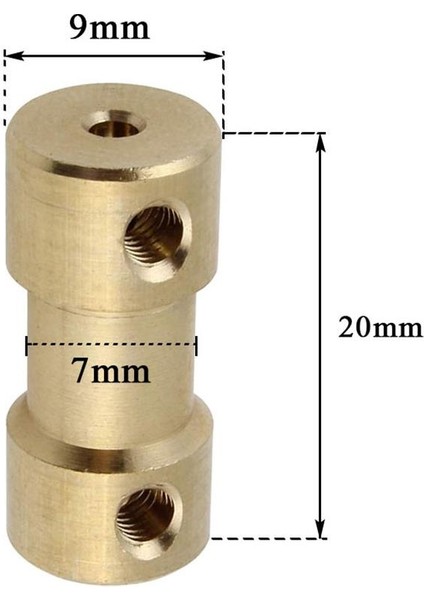 4X6MM Mini Dc Motor Sabit Pirinç Kaplin