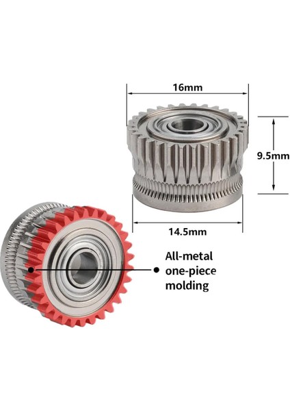 Creality K1-K1C-K1 Max-Ender V3-V3 Plus Extruder Dişlisi(Paslanmaz Çelik) indirimleri