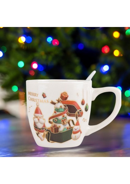 Yılbaşı Yeni Yıl Hediyelik Kaşıklı Kupa Mug