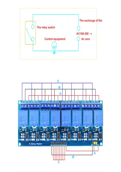 8 Kanallı 24V Röle Kartı
