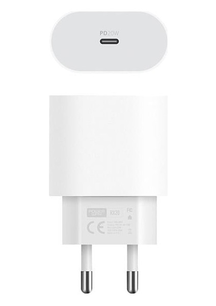 Byrxdn RX20 Pd 20W Iphone X-11-12-13 Pro Pro Max Uyumlu Type-C Hizli Şarj Başliği Byrnew