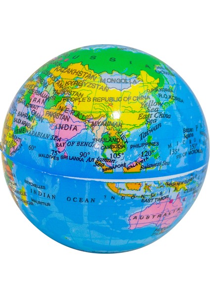 Stres Topu Dünya Haritalı 12 cm 6 Adet fiyatları