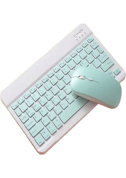BKB011 Mini Kablosuz Bluetooth Klavye & Mouse Seti - Universal Uyumlu, Taşınabilir ve Şarjlı
