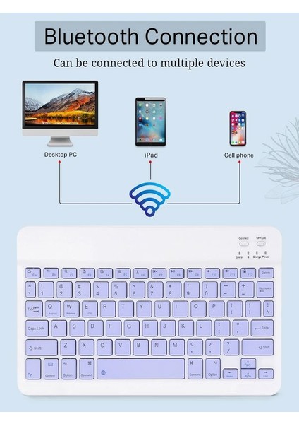BKB011 Mini Kablosuz Bluetooth Klavye & Mouse Seti - Universal Uyumlu, Taşınabilir ve Şarjlı