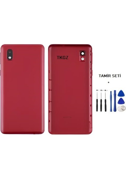 Samsung Galaxy A01 Core - SM-A013 Full Kasa Arka Kapak Takım Kırmızı - Tamir Seti