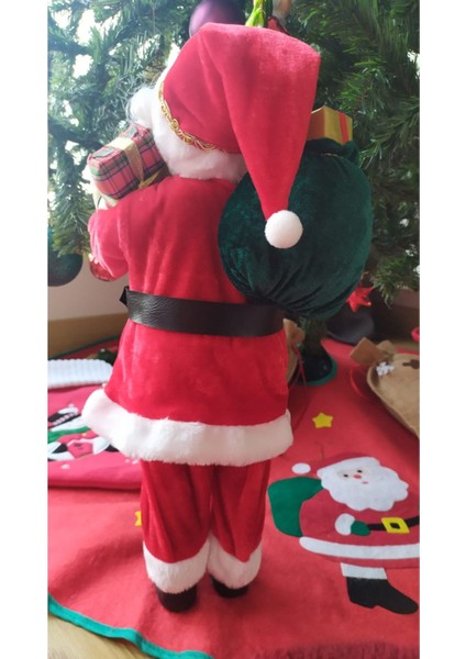 1 Adet Yılbaşı Süsü Noel Baba Biblo Figür Büyük Boy 45CM Kırmızı