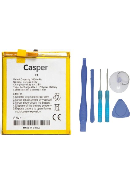 Casper Via F1 Batarya Pil Sıfır Orijinal + TAMİR SETİ