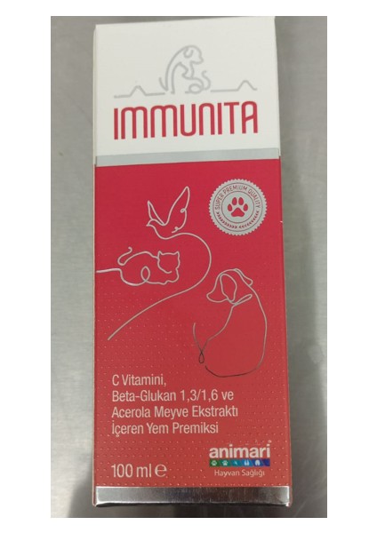 Immunita 100 ml Kedi ve Köpekler Için Bağııklık Sistemini Güçlendirici