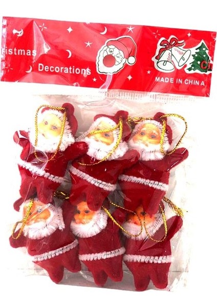 Noel Baba Yılbaşı Süsü 6 Lı