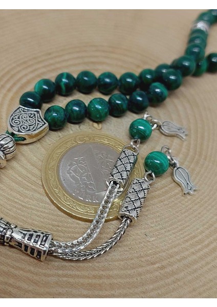 Malakit Taşı 33LÜK Tesbih 6mm (4965) modelleri