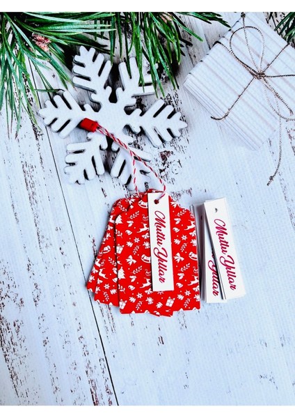 Yılbaşı Kartı Mutlu Yıllar Etiket Kraft (Delikli) 8x5 cm 20ADET fiyatları