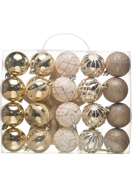 New Year Yeni Yıl Goldy Yıldız Başlıklı 21 Parça Ağaç Süsleme Seti modelleri