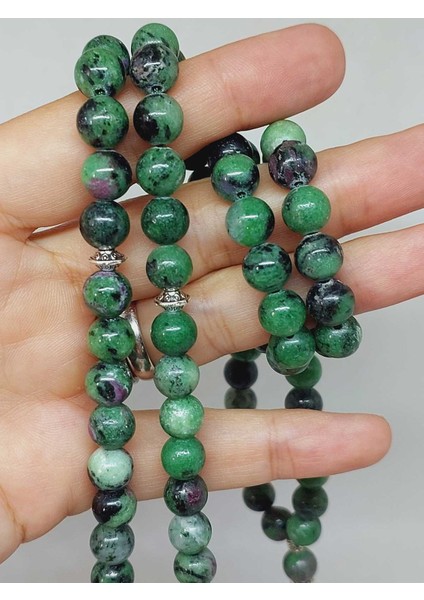 Anyolit (Rubizoit - Rubyzoisit) Taşı 99LUK Tesbih 8mm (3905) fiyatları