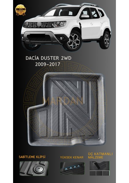 Dacia Duster 2WD 209-2017 Için 4,5d Carbon Lüx Havuzlu Paspas - Tpe Malzeme