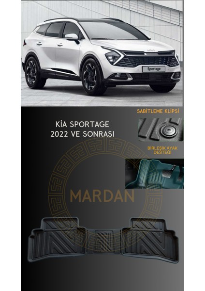 Kia Sportage 2022 ve Sonrasi  Için 4,5d Carbon Lüx Havuzlu Paspas - Tpe Malzeme