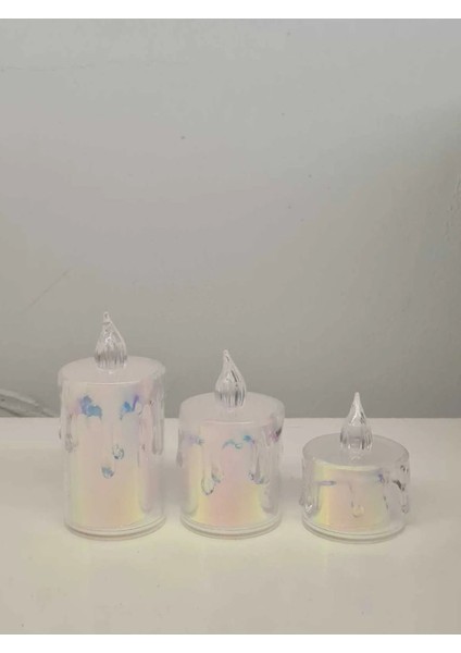 3'lü Ledli Mum Seti Pilli Kutulu fiyatları
