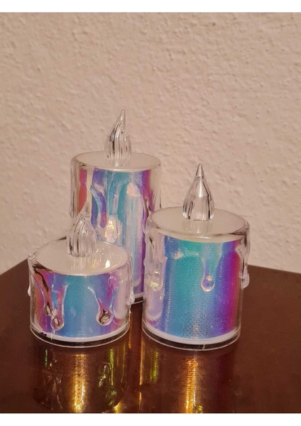 3'lü Ledli Mum Seti Pilli Kutulu fırsatları