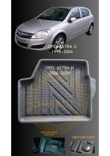 Opel Astra H 2004-2009 Için 4,5d Carbon Lüx Havuzlu Paspas - Tpe Malzeme