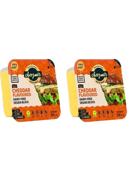 Vegan Bitkisel Deneme Paketi Cheddar Blok 2 x 250 gr