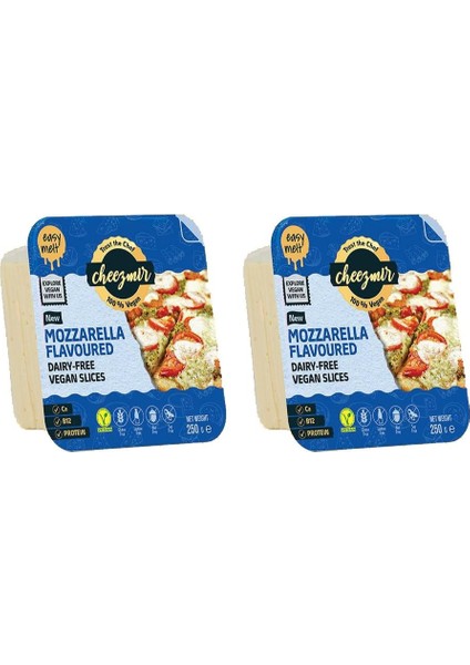 Vegan Bitkisel Deneme Paketi Mozarella Dilimlenmiş 2 x 250 gr