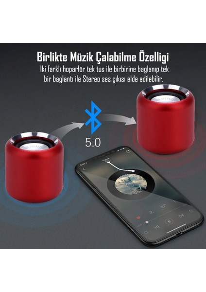 Ziş Store Taşınabilir Mini Kablosuz Bluetooth Hoparlör Sallama Özellikli