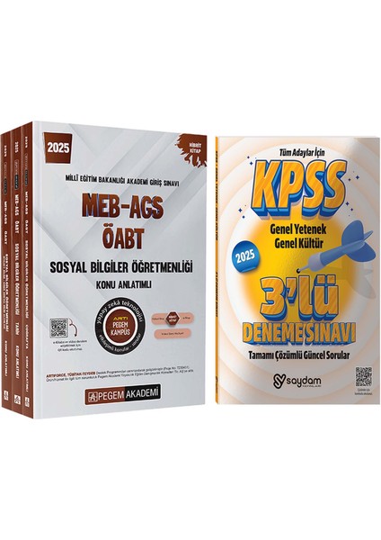 2025 MEB - AGS - ÖABT Sosyal Bilgiler Konu Anlatım SETI - 2025 Çözümlü 3 Deneme