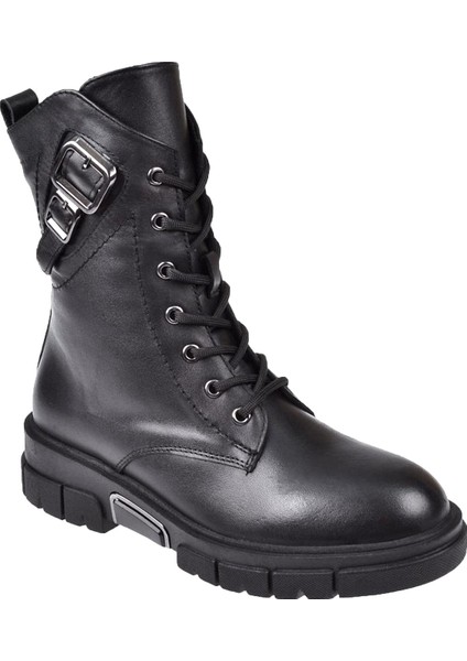 9658 Hakiki Deri Siyah Kadın Postal Bot fiyatları