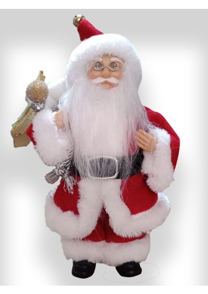 Noel Baba Yılbaşı Süsü 23CM Yılbaşı Figür Kırmızı Beyaz