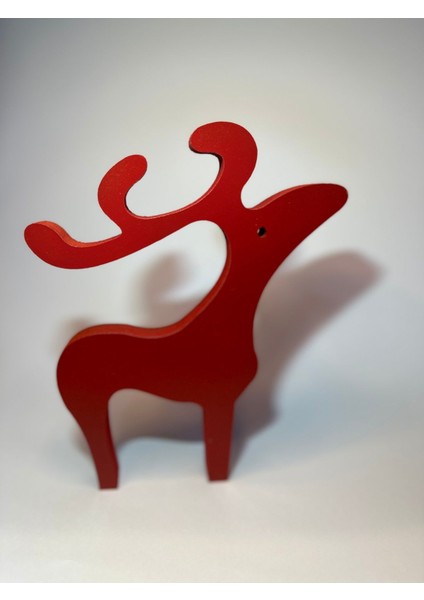 Yılbaşı Temalı Ahşap Geyik 15CM modelleri