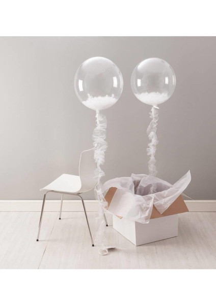 1 Adet 18INC Şeffaf Büyük Transparan Cam Gibi Şeffaf Balon