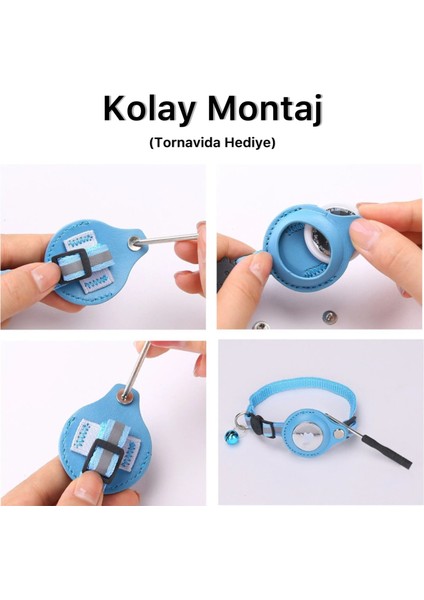 Airtag Tutucu Özellikli Kedi Tasması modelleri