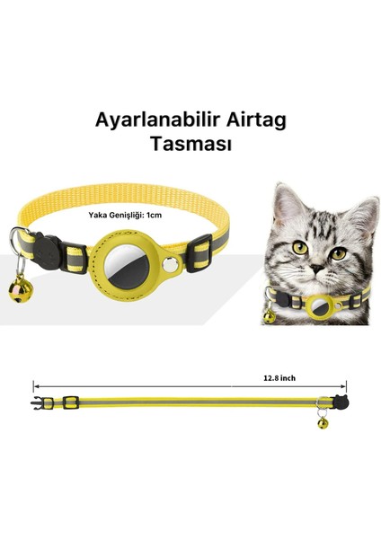 Airtag Tutucu Özellikli Kedi Tasması