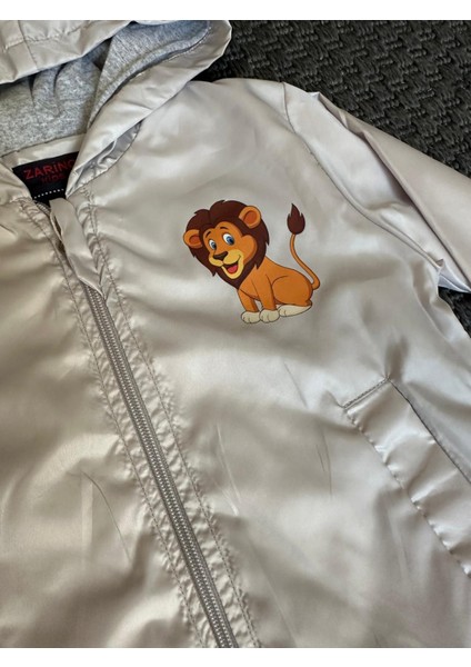 Aslan Baskılı Erkek Çocuk Yağmurluk modelleri