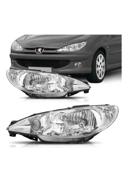 Peugeot 206 Ön Sağ Sol Far Takımı 6205.S9 6204.S9