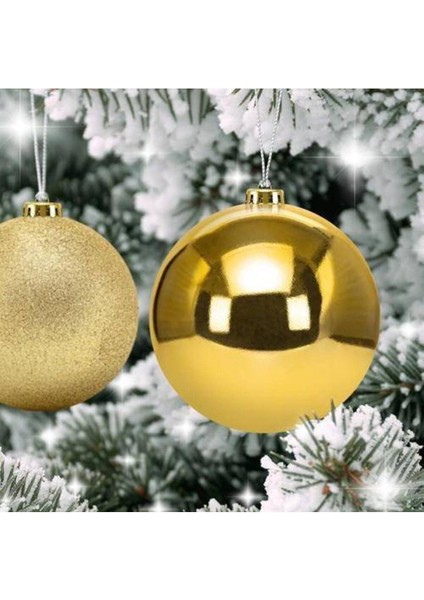 Gold Yılbaşı Topu Simli - Parlak - Mat 20 Adet 10 cm fiyatları