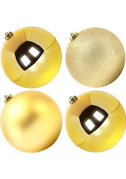 Gold Yılbaşı Topu Simli - Parlak - Mat 20 Adet 10 cm fırsatları