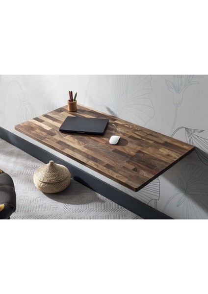 El Yapımı Doğal Ceviz-Duvara Monte Katlanır Masa Mutfak Balkon Masası Laptop Çalışma MASASI40 x 80