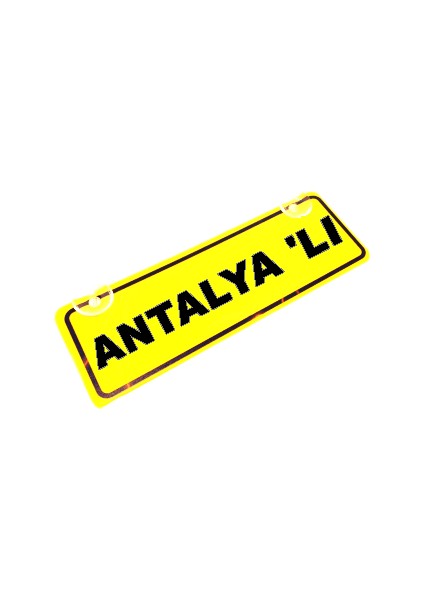 Antalya 'li Yazılı Sarı Dekor Plaka Sök Tak Pratik Yeni Nesil