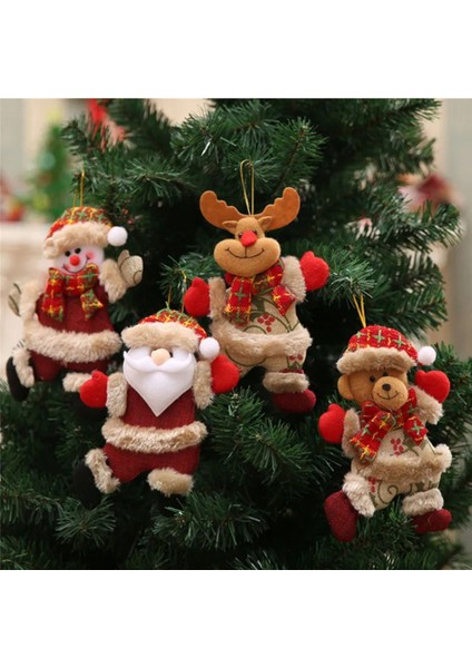 Merry Christmas Süsler Noel Ağacı Askılı Oyuncaklar Yılbaşı Ağacı Dekorasyon 4 Adet