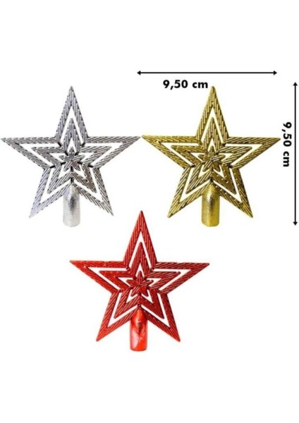 Yılbaşı Çam Ağacı Gold Tepe Yıldızı Tepelik Yıldız Süs Gold 10 cm No: 1 fiyatları