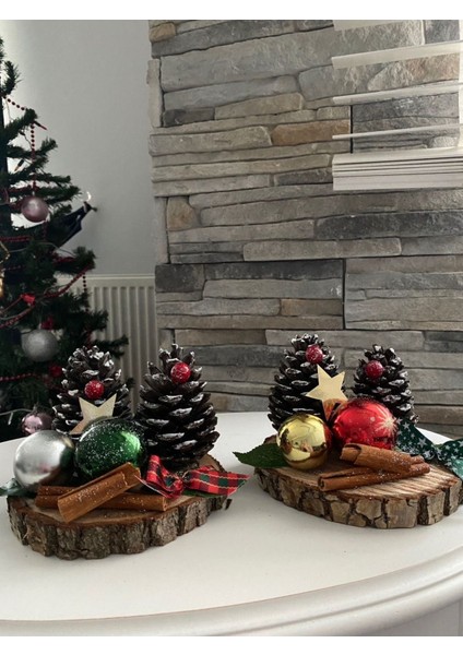 Yeniyıl Kozalaklı Yılbaşı Süsü Kozalaklı Süs Masa Dekoru Noel Kozalaklı Dekoratif Yılbaşı Süsü