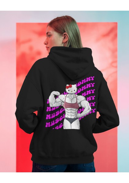 Hello Kitty Muscle Mommy Kapüşonlu Hoodie