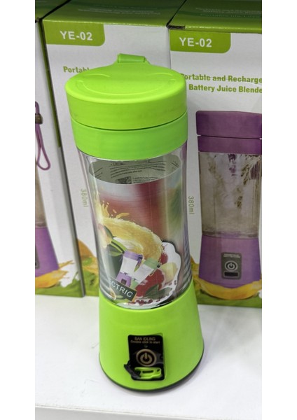 Şarjlı Taşınabilir Sporcu Blenderi Shaker Bardak Mikseri Içecek Hazırlama 380 ml