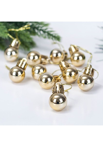 Yılbaşı Süsü Minik Altın Top 2 cm 24 Adet