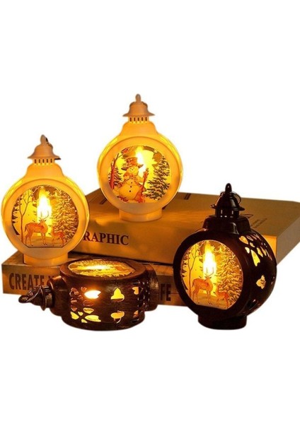 Renkli LED yılbaşı dekor biblosu, 5x9x13.5 cm, çok renkli atmosfer sağlar