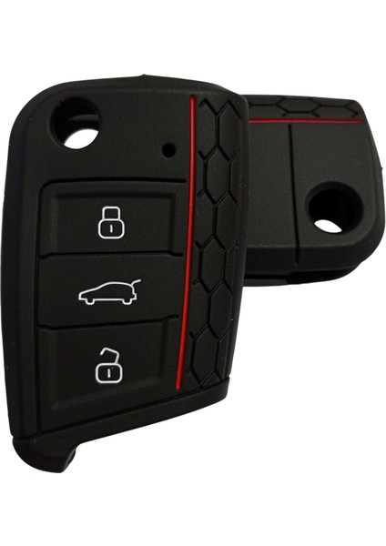 Volkswagen Golf 7 Skoda Octavia A7 Seat Mqb Silikon Anahtar Kılıfı Kumanda Kılıfı Oto Anahtarlık