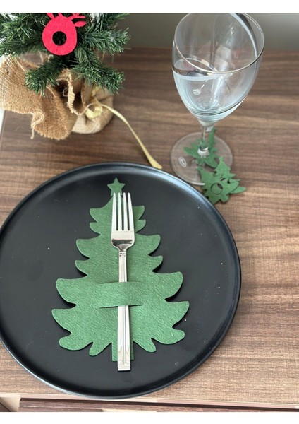 Dekoratif Çam Ağacı Kaşıklık 6 Adet fırsatları